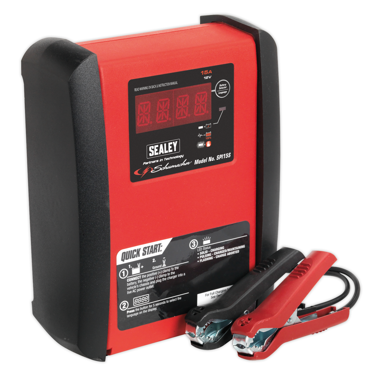 SEALEY - SPI15S Schumacher® Intelligent Speed Charge Battery Charger 15A 12V