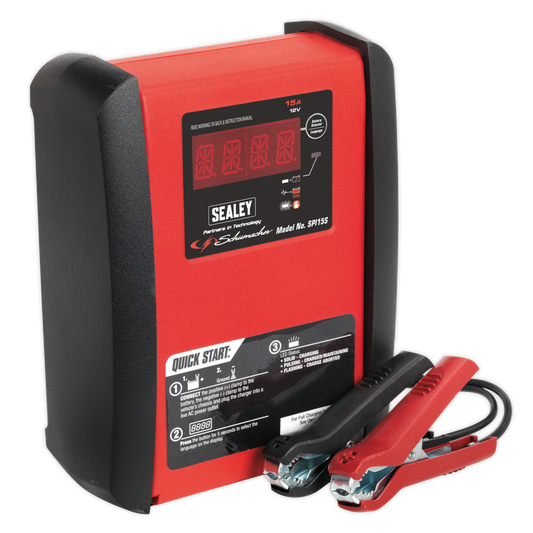 SEALEY - SPI15S Schumacher® Intelligent Speed Charge Battery Charger 15A 12V