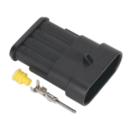 SEALEY - SSC4M Superseal Male Connector 4-Way Pack of 3