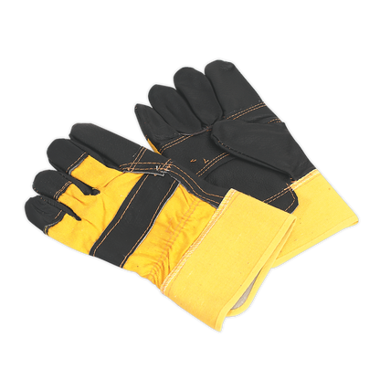 SEALEY - SSP13 Rigger's Gloves Hide Palm Pair