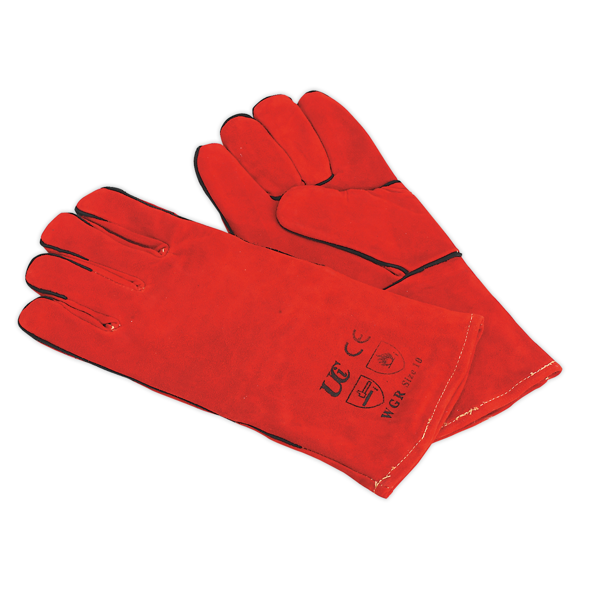 SEALEY - SSP141 Leather Welding Gauntlets Lined Pair