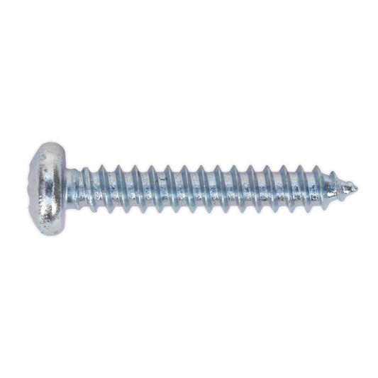 SEALEY - STPP4225 Self Tapping Screw 4.2 x 25mm Pan Head Pozi Zinc Pack of 100