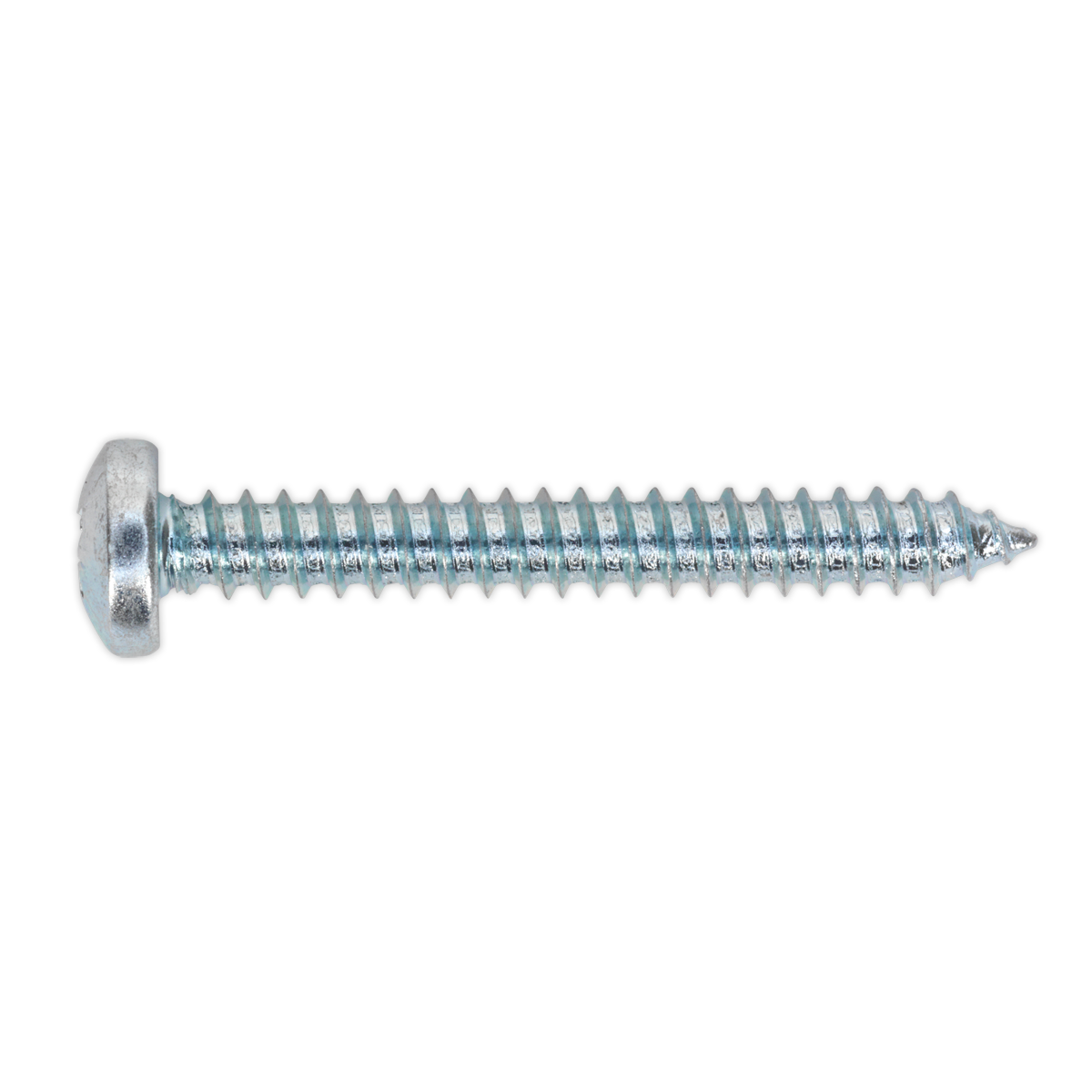 SEALEY - STPP4838 Self Tapping Screw 4.8 x 38mm Pan Head Pozi Zinc Pack of 100