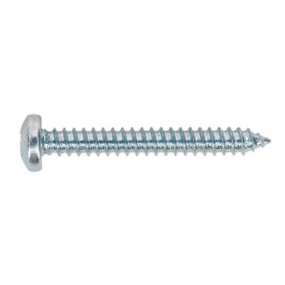 SEALEY - STPP4838 Self Tapping Screw 4.8 x 38mm Pan Head Pozi Zinc Pack of 100