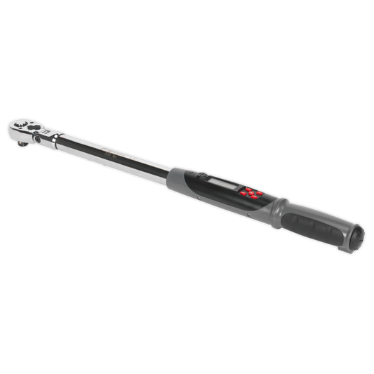 SEALEY - STW309 Angle Torque Wrench Flexi-Head Digital 1/2"Sq Drive 20-200Nm(14.7-147.5lb.ft)