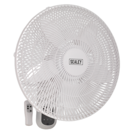 SEALEY - SWF18WR Wall Fan 3-Speed 18" with Remote Control 230V