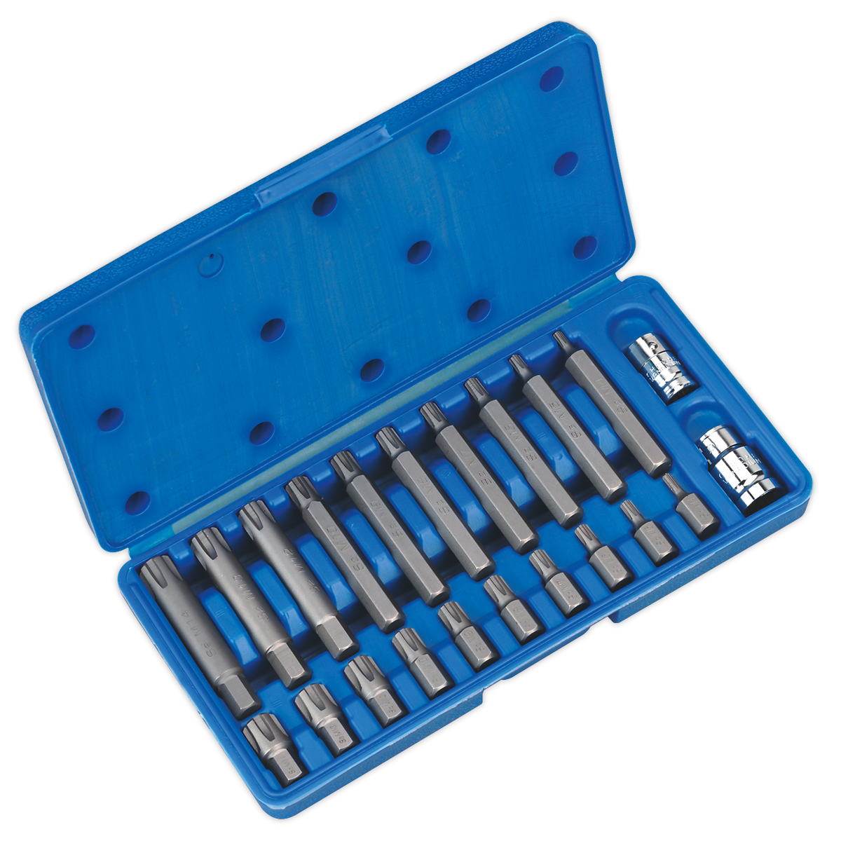 SEALEY - SX105 Ribe Bit Set 22pc 3/8" & 1/2"Sq Drive
