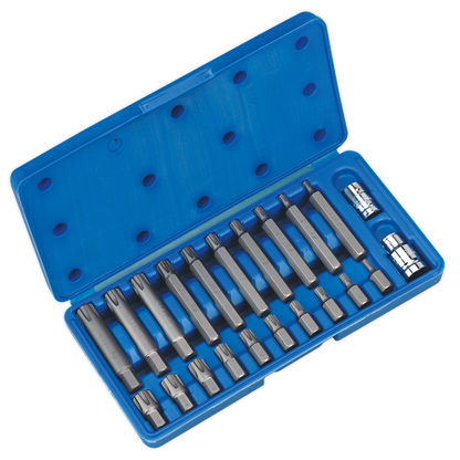 SEALEY - SX105 Ribe Bit Set 22pc 3/8" & 1/2"Sq Drive