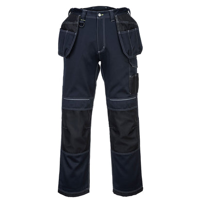 Portwest T602 - Navy/Black  30 Regular PW3 Holster Work Trousers Combat Cargo Pants