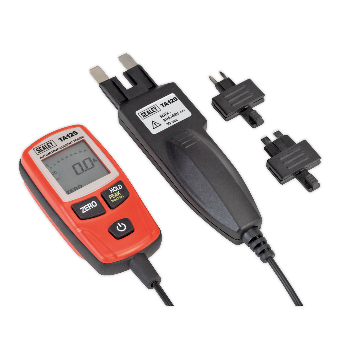 SEALEY - TA125 Automotive Current Tester 80A - Mini, Standard & Maxi Blade Fuses