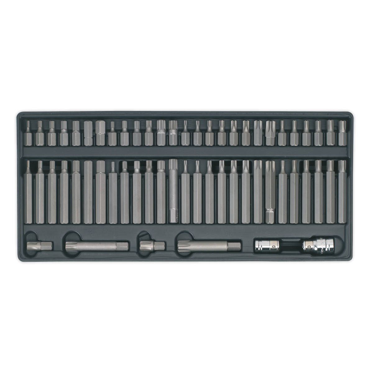 SEALEY - TBT11 Tool Tray with Security TRX-Star*/Hex/Ribe/Spline Bit Set 60pc