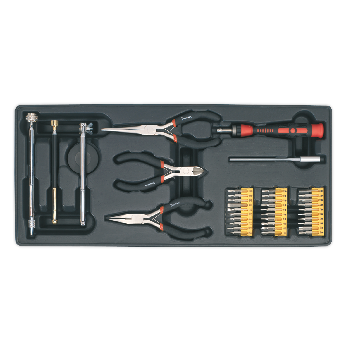 SEALEY - TBT17 Tool Tray with Precision & Pick-Up Tool Set 38pc