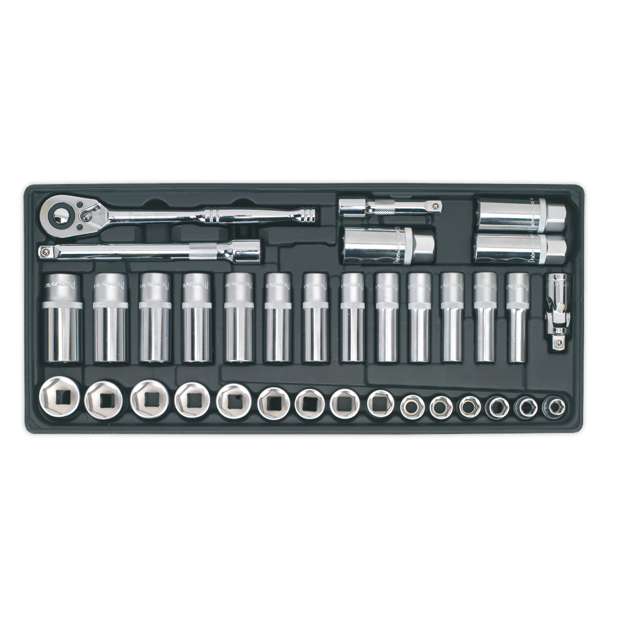 SEALEY - TBT20 Tool Tray with Socket Set 35pc 3/8"Sq Drive