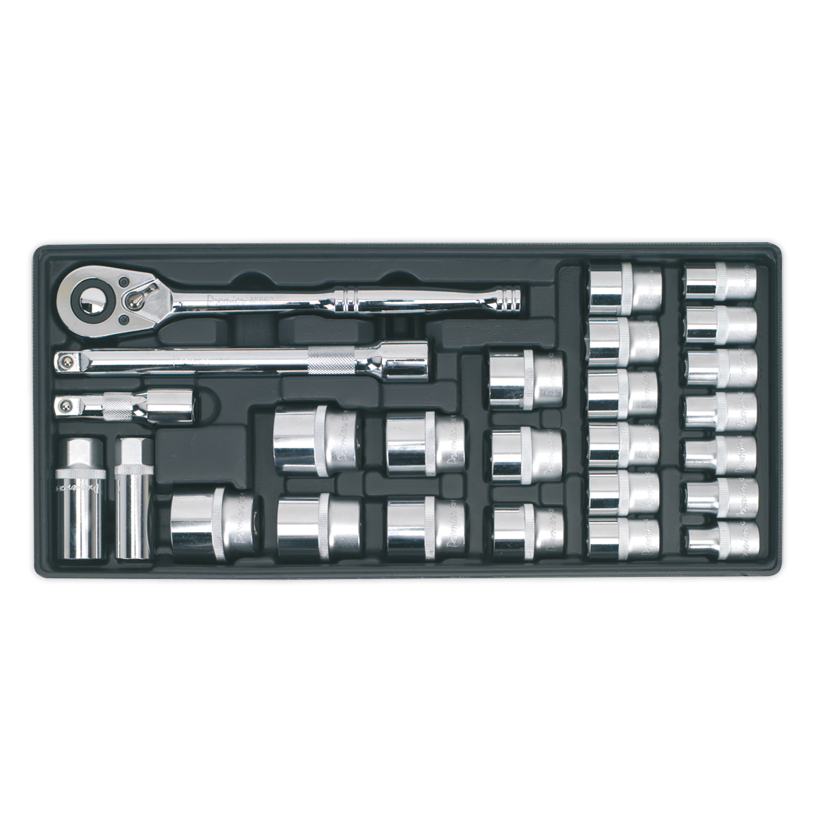 SEALEY - TBT21 Tool Tray with Socket Set 26pc 1/2"Sq Drive