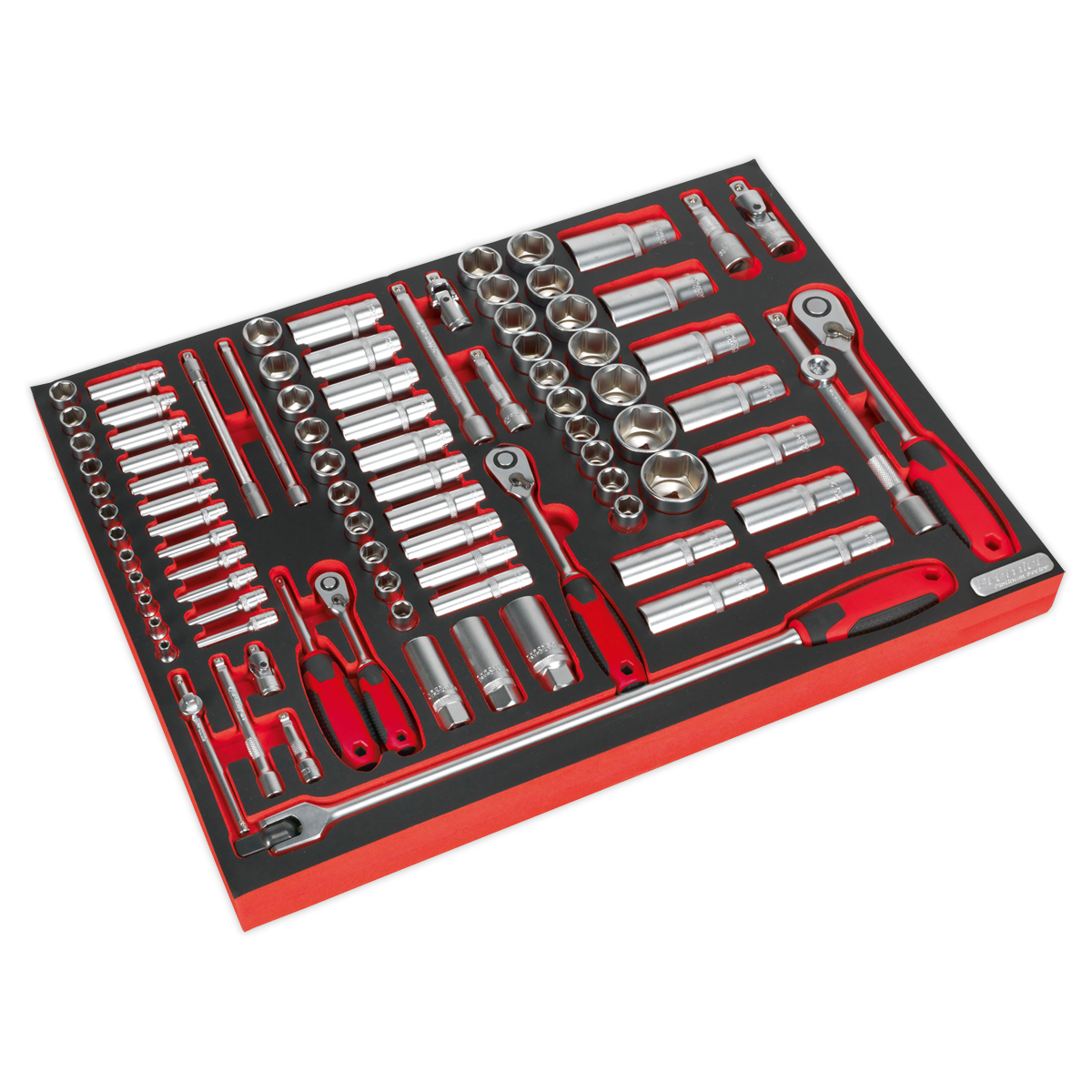 SEALEY - TBTP02 Tool Tray with Socket Set 91pc 1/4", 3/8" & 1/2"Sq Drive