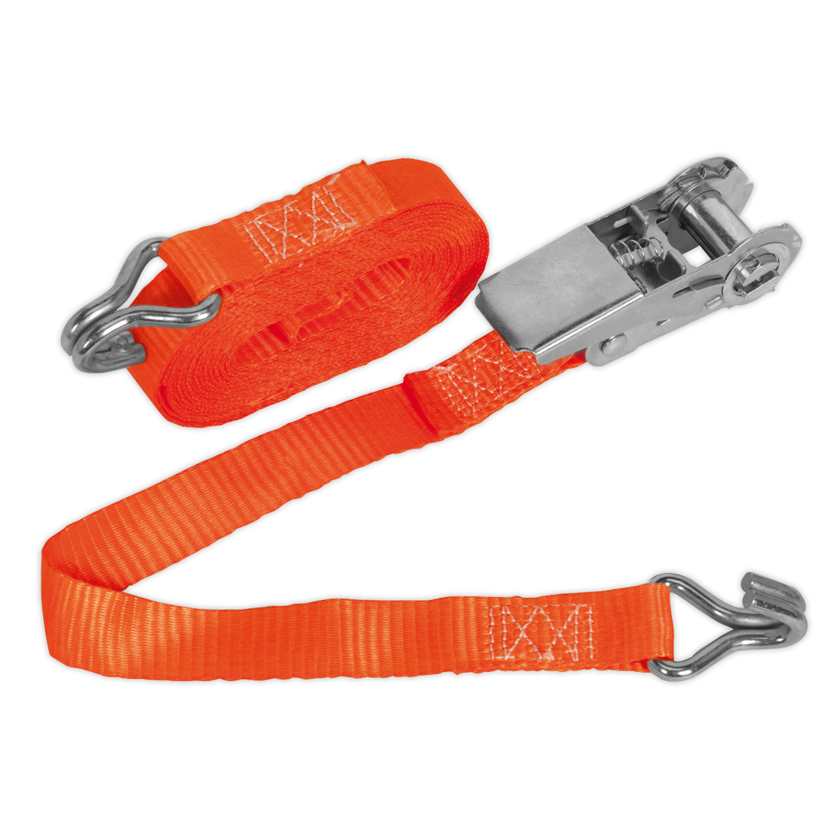 SEALEY - TD0845J Ratchet Tie Down 25mm x 4.5m Polyester Webbing 800kg Breaking Strength