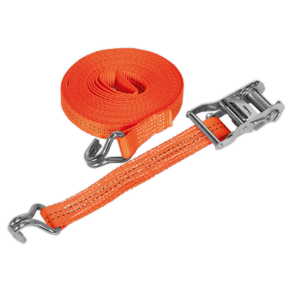 SEALEY - TD2006J Ratchet Tie Down 35mm x 6m Polyester Webbing 2000kg Breaking Strength