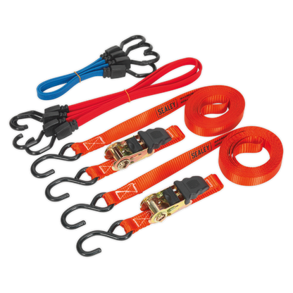 SEALEY - TD285SBD Tie Down & Bungee Cord Set 6pc