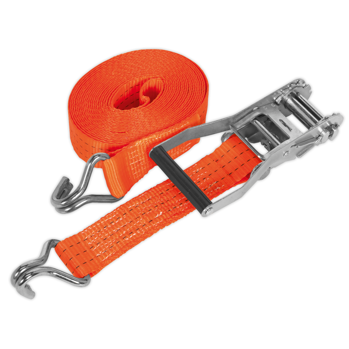 SEALEY - TD3006J Ratchet Tie Down 50mm x 6m Polyester Webbing 3000kg Breaking Strength