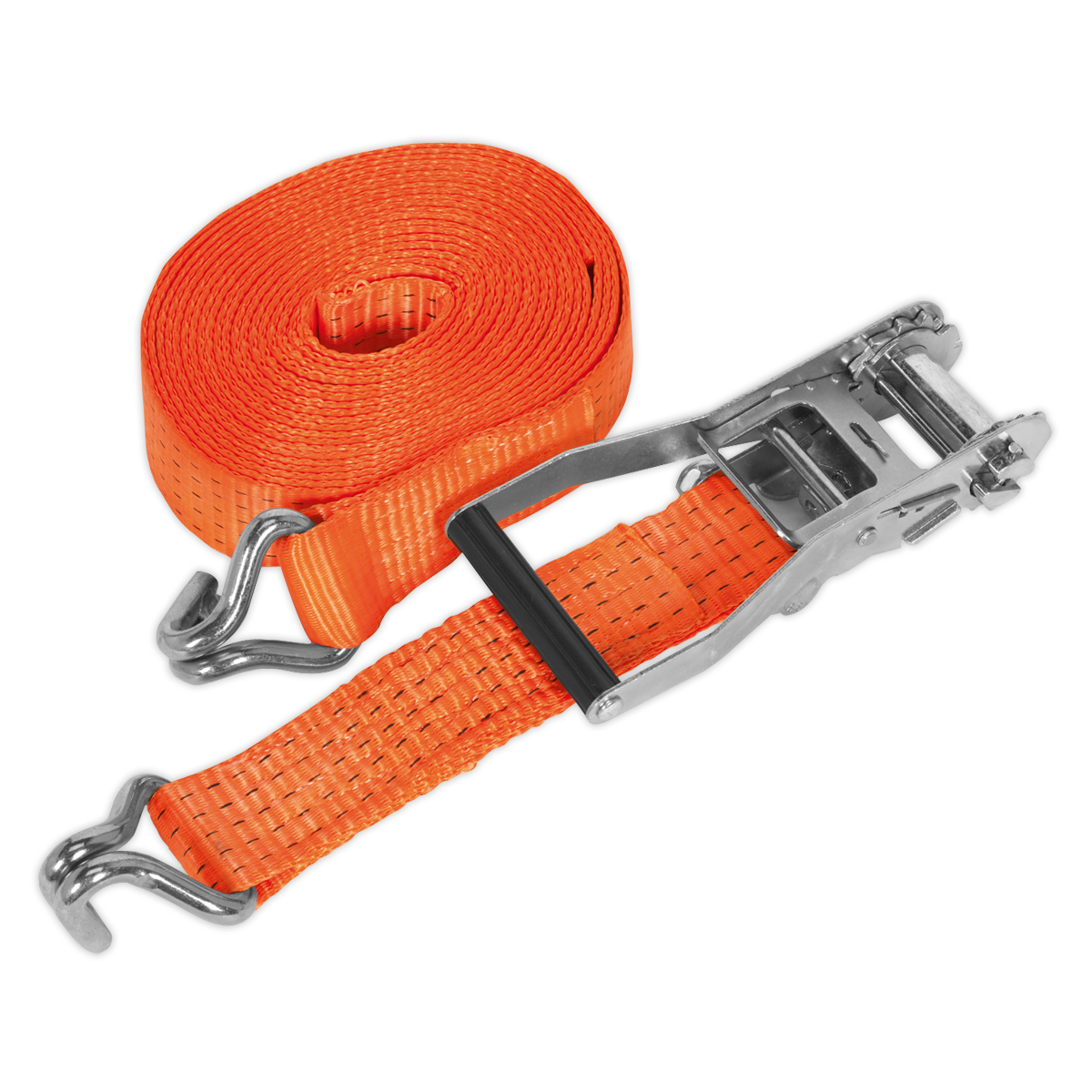 SEALEY - TD5006J Ratchet Tie Down 50mm x 6m Polyester Webbing 5000kg Breaking Strength