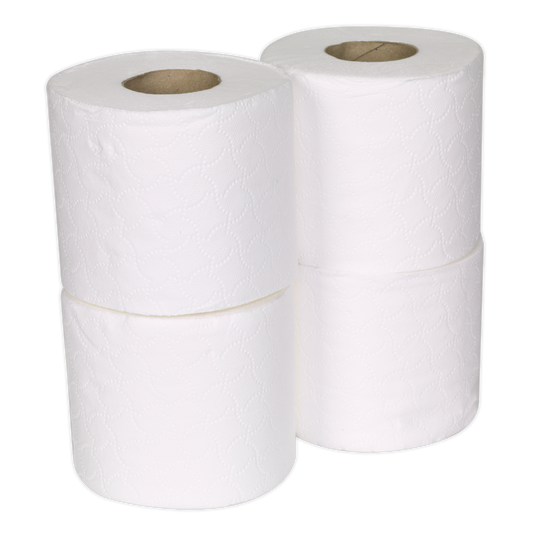 SEALEY - TOL36 Toilet Roll Plain White Pack of 4 x 9 (36 Rolls)