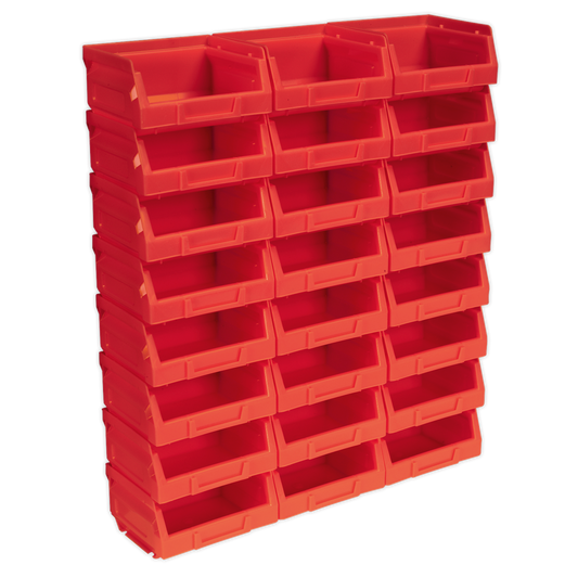 SEALEY - TPS124R Plastic Storage Bin 105 x 85 x 55mm - Red Pack of 24