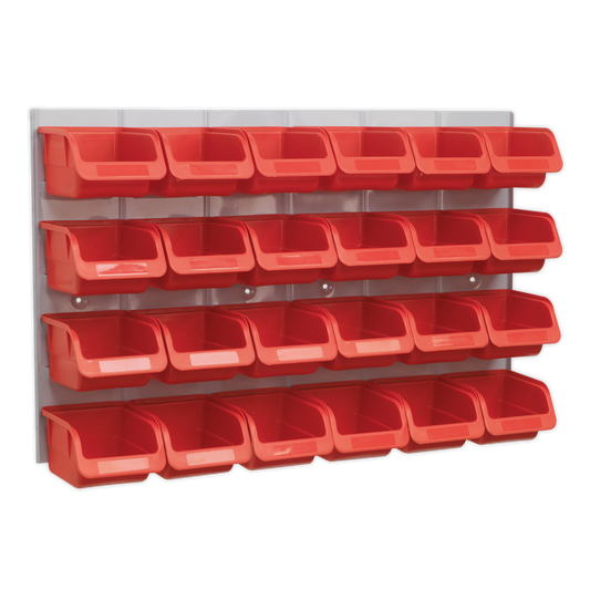 SEALEY - TPS130 Bin & Panel Combination 24 Bins - Red