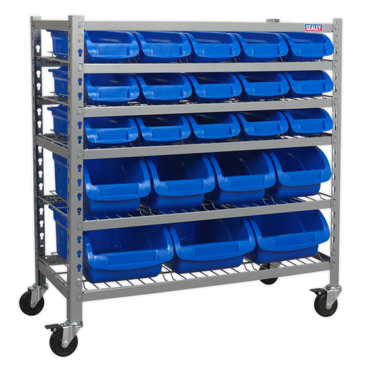 SEALEY - TPS22 Mobile Bin Storage System 22 Bins