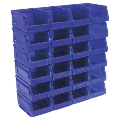 SEALEY - TPS224B Plastic Storage Bin 105 x 165 x 85mm - Blue Pack of 24