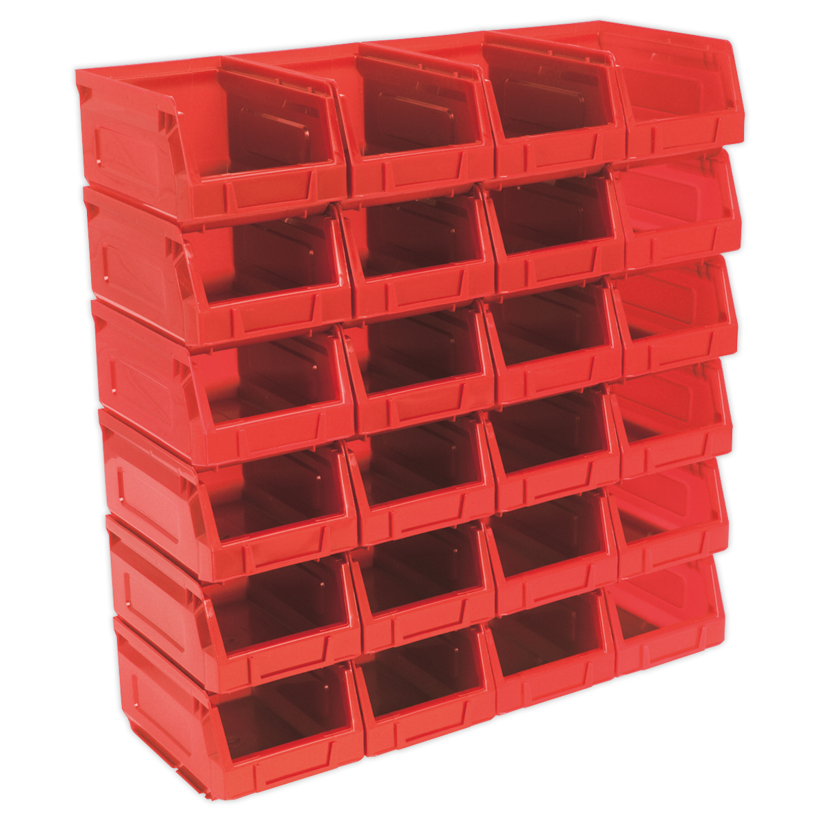 SEALEY - TPS224R Plastic Storage Bin 105 x 165 x 85mm - Red Pack of 24