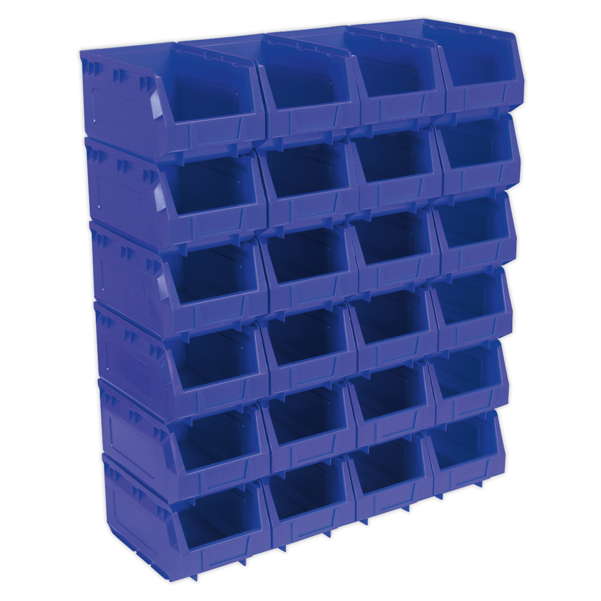 SEALEY - TPS324B Plastic Storage Bin 150 x 240 x 130mm - Blue Pack of 24