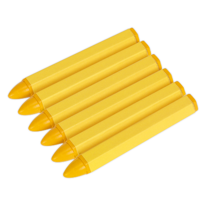 SEALEY - TST14 Tyre Marking Crayon - Yellow Pack of 6