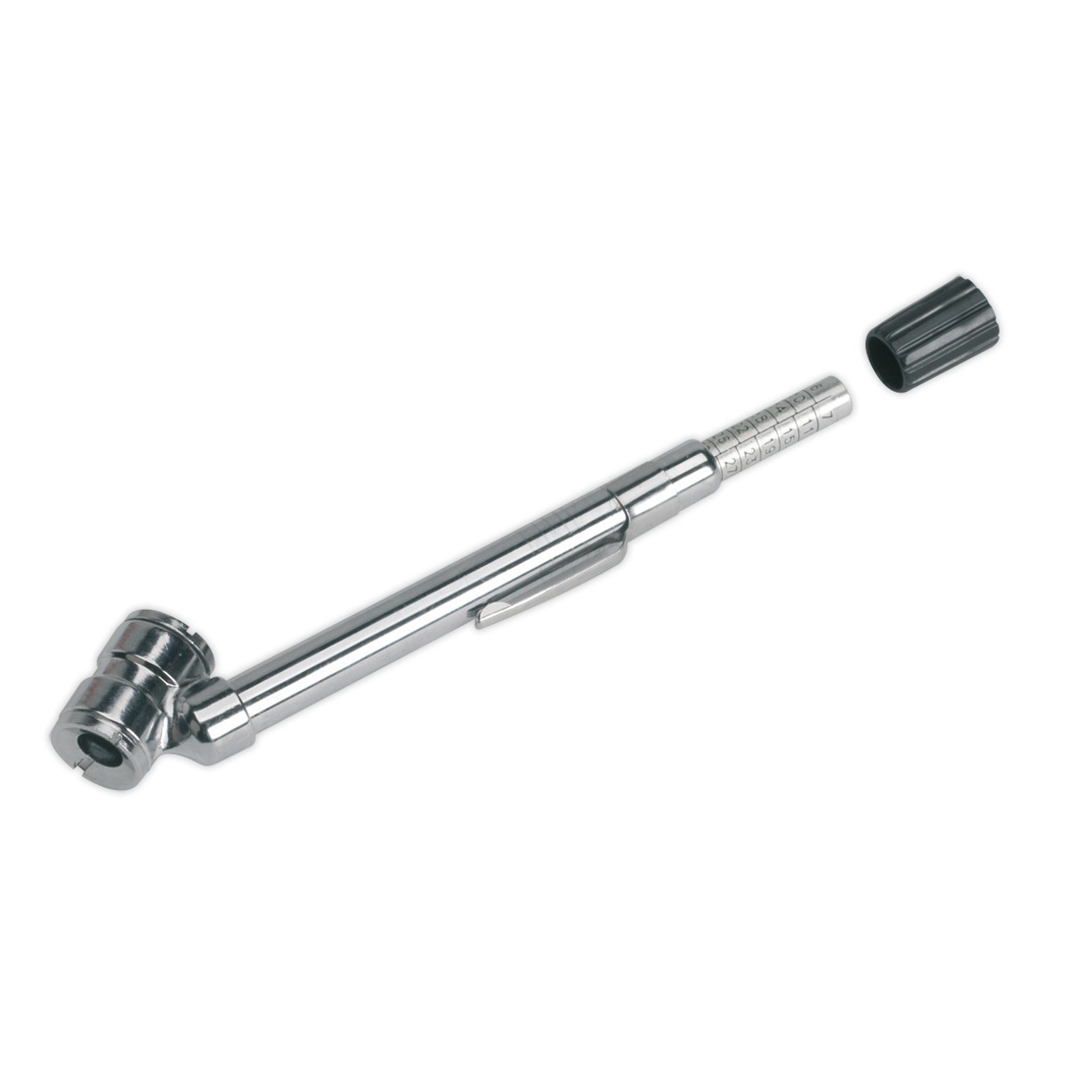 SEALEY - TSTPG8 Universal Deluxe Tyre Pressure Gauge with Pocket-Clip 6-50psi