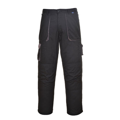 Portwest TX16BKRL -  sz L Portwest Texo Contrast Trouser - Lined - Black
