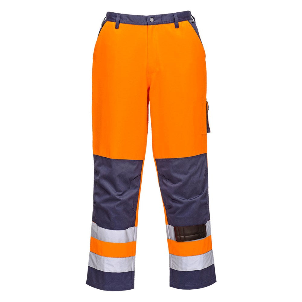 Portwest TX51ONRXXXL -  sz 3XL Lyon Hi-Vis Trousers - Orange/Navy