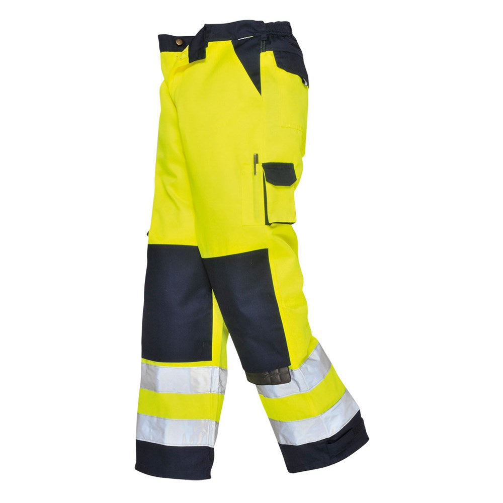 Portwest TX51YNRXL -  sz XL Lyon Hi-Vis Trousers - Yellow/Navy