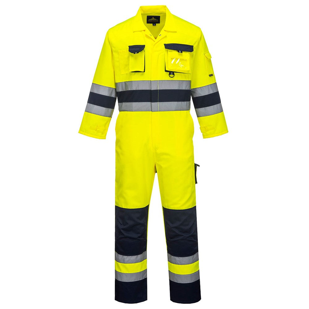 Portwest TX55YNRXL -  sz XL Nantes Hi-Vis Coverall - Yellow/Navy