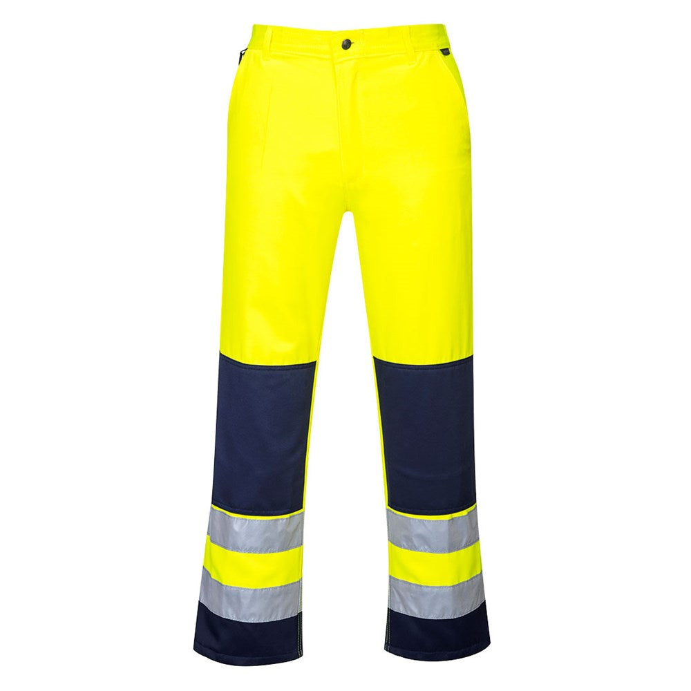 Portwest TX71YNRS -  sz S Seville Hi-Vis Trousers - Yellow/Navy