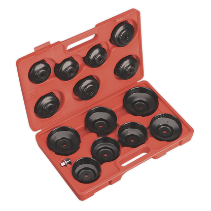 SEALEY - VS7003 Oil Filter Cap Wrench Set 15pc