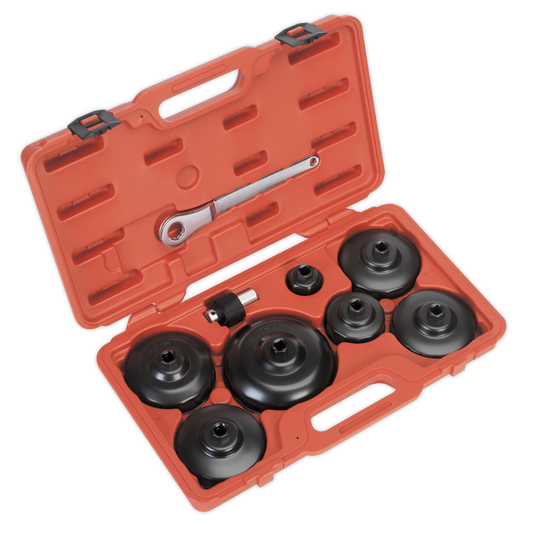 SEALEY - VS7007 Oil Filter Cap Wrench Set 9pc - Commercial