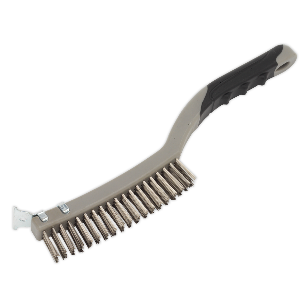 SEALEY - WB105 Wire Brush with Stainless Steel Fill & Scraper