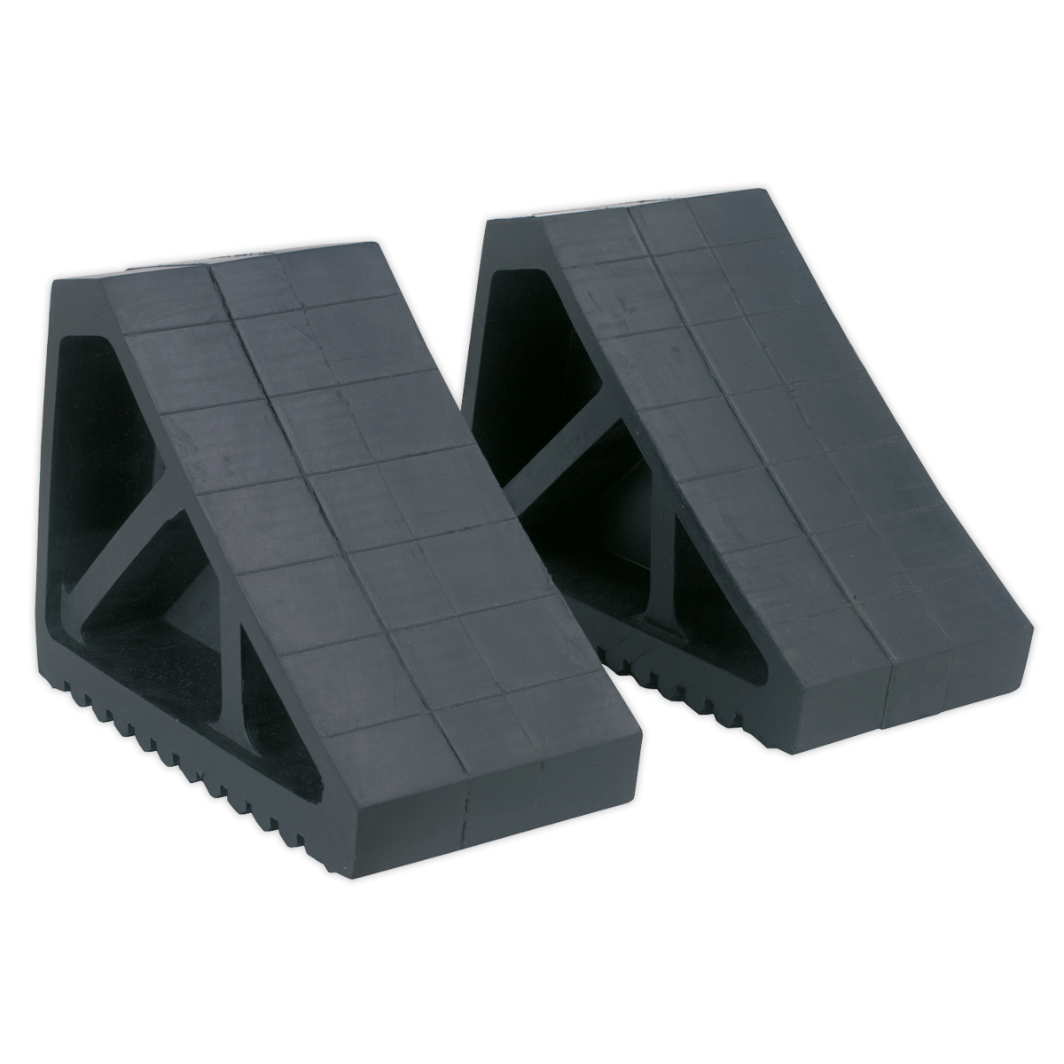 SEALEY - WC02 Rubber Wheel Chocks 3.3kg - Pair