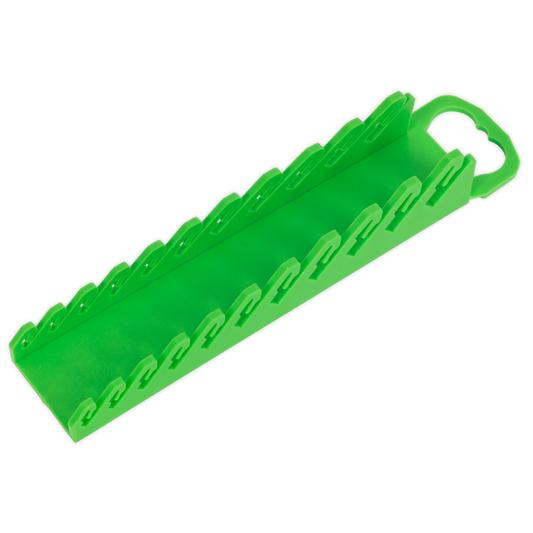 SEALEY - WR10HV Spanner Rack Capacity 10 Stubby Spanners Hi-Vis Green