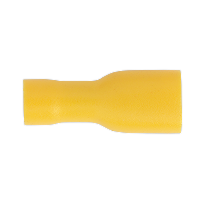 SEALEY - YT11 Fully Insulated Terminal 6.3mm Female Yellow Pack of 100