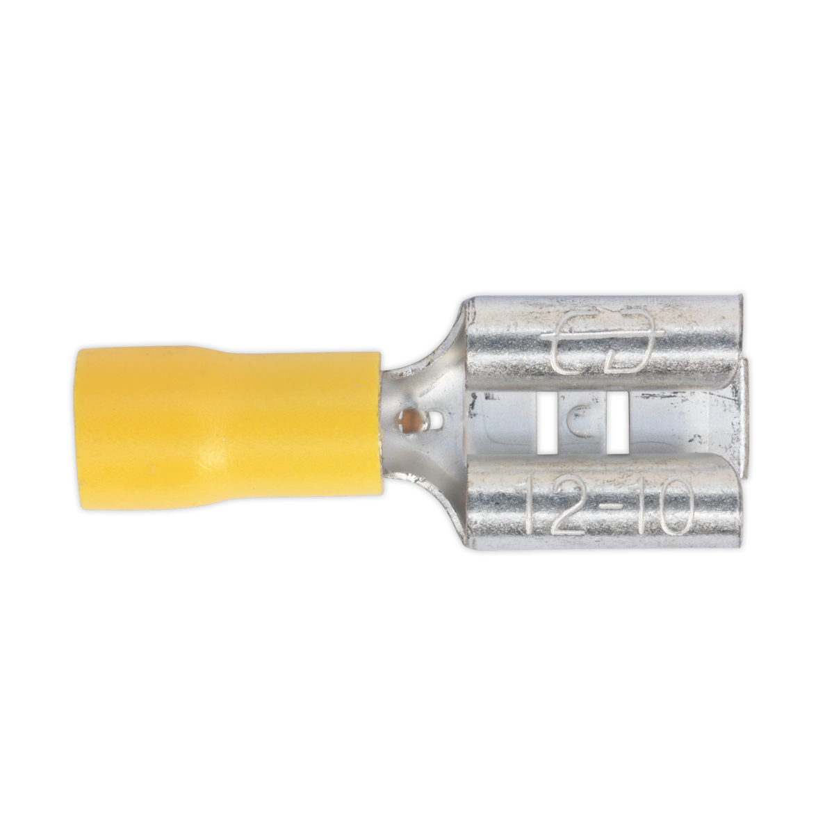 SEALEY - YT14 Push-On Terminal 9.5mm Female Yellow Pack of 100