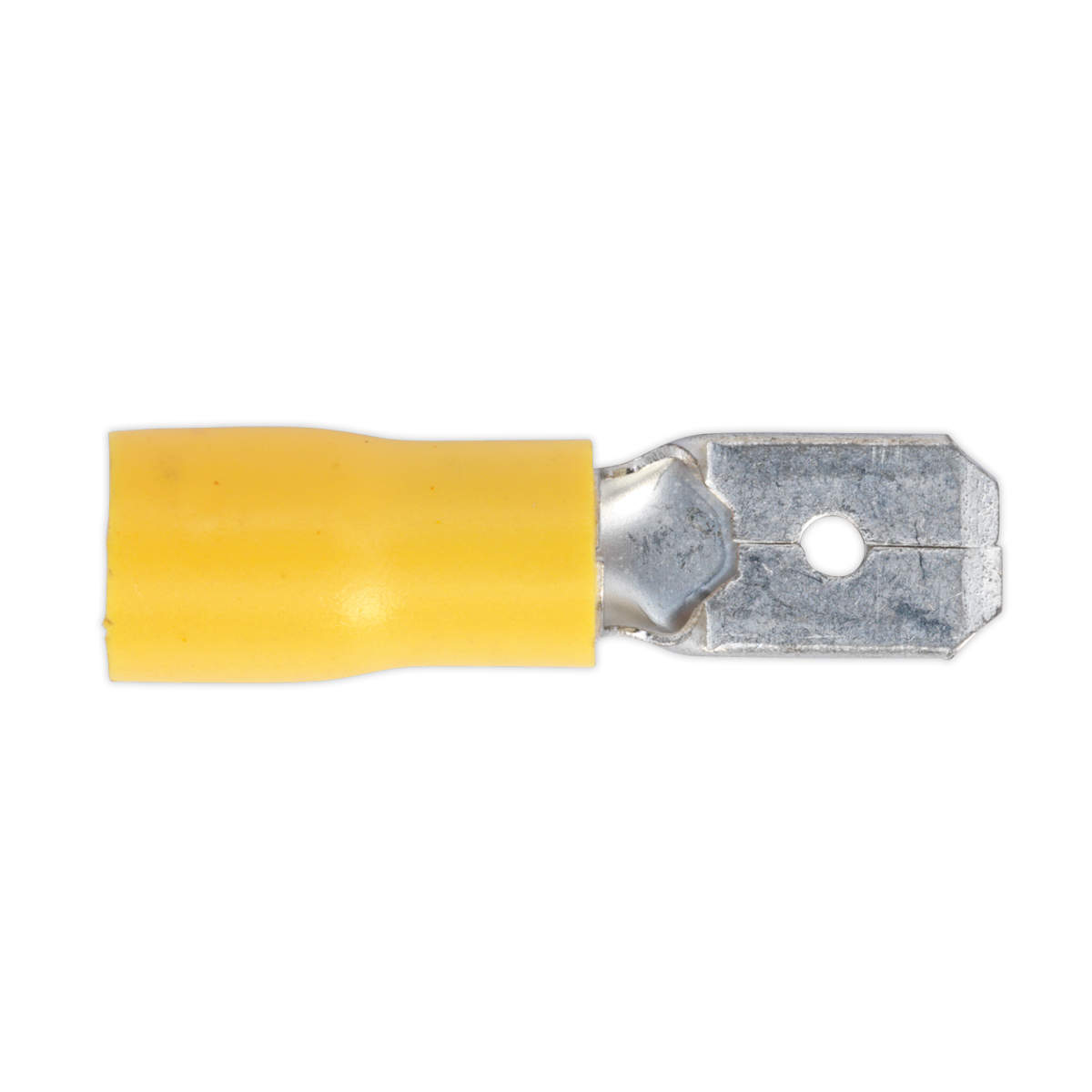 SEALEY - YT15 Push-On Terminal 6.3mm Male Yellow Pack of 100