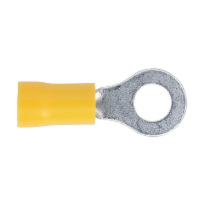 SEALEY - YT19 Easy-Entry Ring Terminal Ø6.4mm (1/4") Yellow Pack of 100