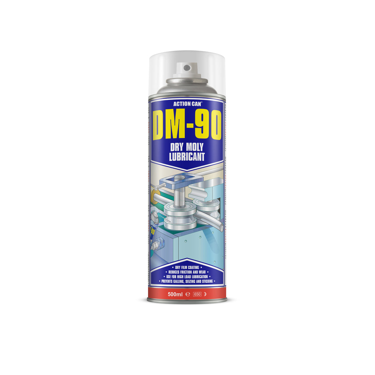 Action Can DM-90 Dry Moly Disulphide Aerosol Spray Lubricant Resin 500ml