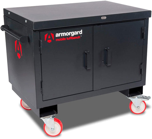 Armorgard - Mobile Tuffbench c/w wooden top 1120x705x920