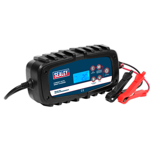 SEALEY - AUTOCHARGE650HF Compact Auto Smart Charger 6.5A 9-Cycle 6/12V - Lithium